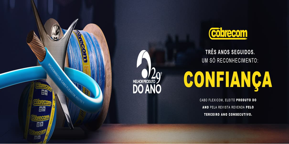 Cobrecom conquista, pelo terceiro ano consecutivo, o prêmio de Melhor Produto do Ano