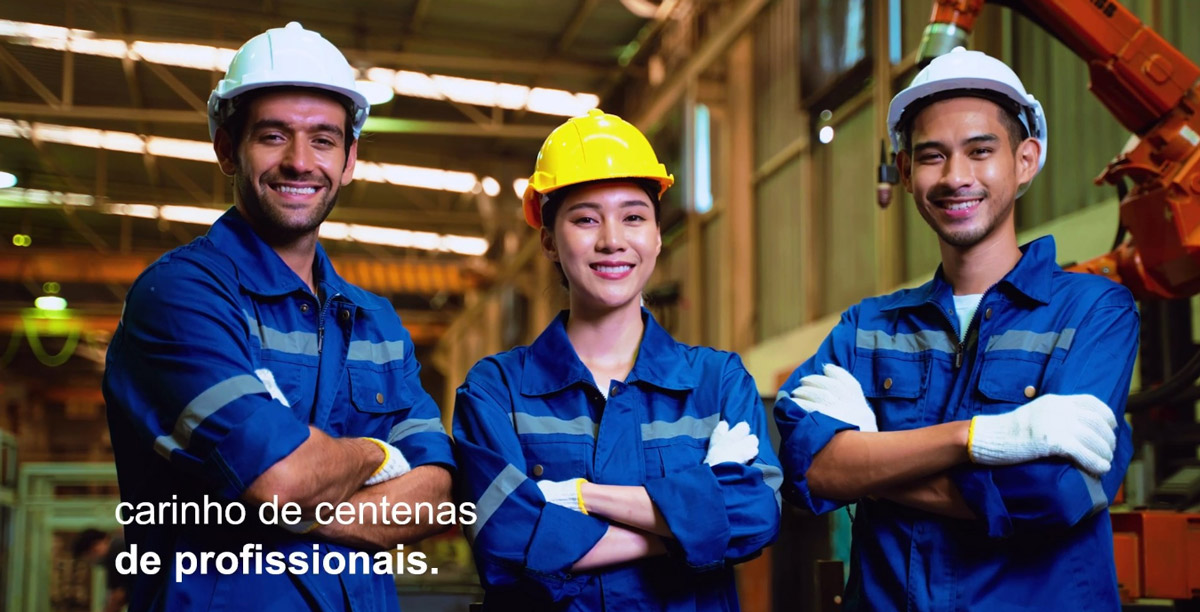 Carinho de centenas de profissionais